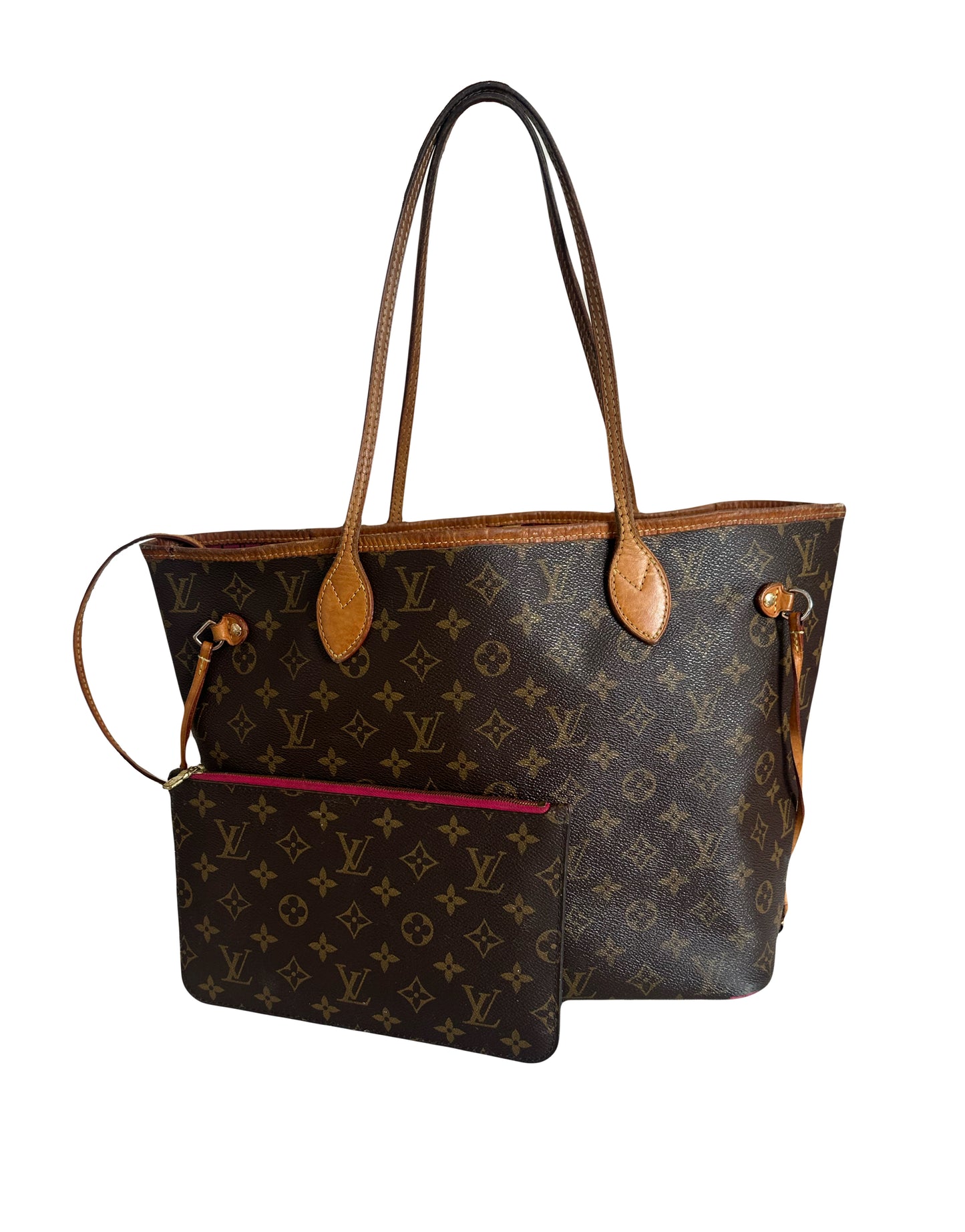 Louis Vuitton Never-full & Accessories Pouch (2014) (Satisfactory Condition)